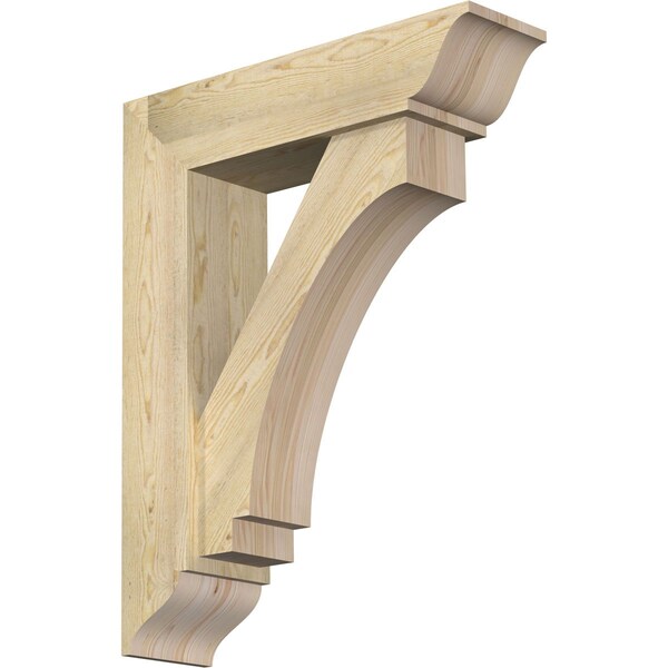 Ekena Millwork Imperial Traditional Rough Sawn Bracket w/ Offset Brace, Douglas Fir, 8"W x 30"D x 38"H BKT0806X30X38IMP01RDF - main